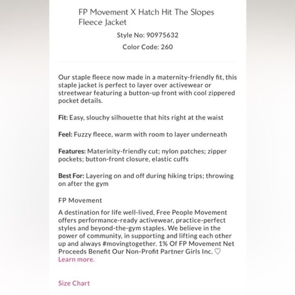 Free People Hit the Slopes Fleece -Hatch collection, size XS - NWT - Picture 5 of 12